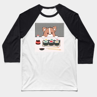 Sushi corgie Baseball T-Shirt